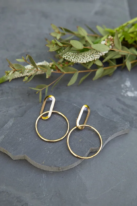 Gold and Silver Earrings-Gold Alta Earrings