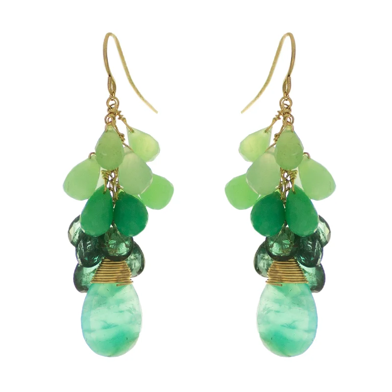 Swarovski Crystal Earrings-Shamrock Green Drop Earrings