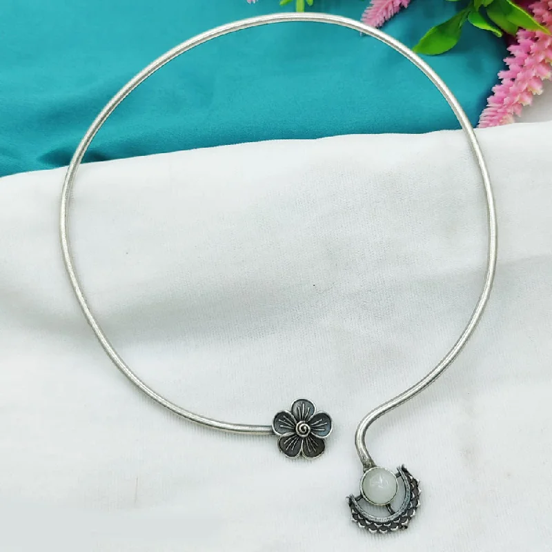 Personalized Necklace for Gifts-Fancyla Oxidised Plated Pota Stone Necklace