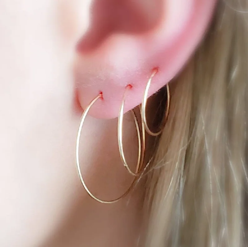 Minimalist Gold Earrings-Delicate Hoop Earrings