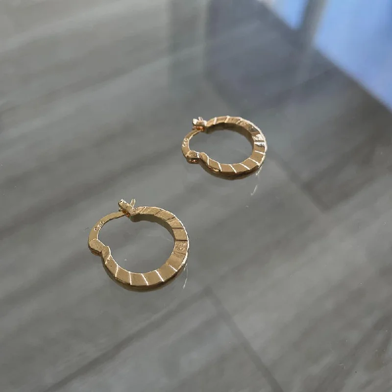 Long Gold Earrings-Mykonos Huggie Hoop Earrings