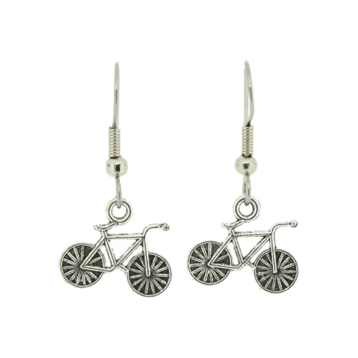 Colorful Pearl Earrings-Bicycle Charm Earrings